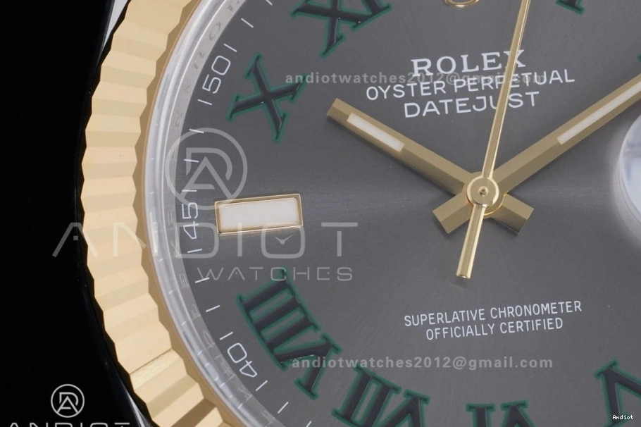 41 Marker DateJust SS Jubilee Reserve) Bracelet Dial 904L Clean Roman SH3235 Best (72 Edition 126333 Power Gray Hours 1:1 on Steel YG Green 0522
